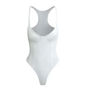 NWT Micas Basic Solid Deep V-Neck Bustier Bodysuit